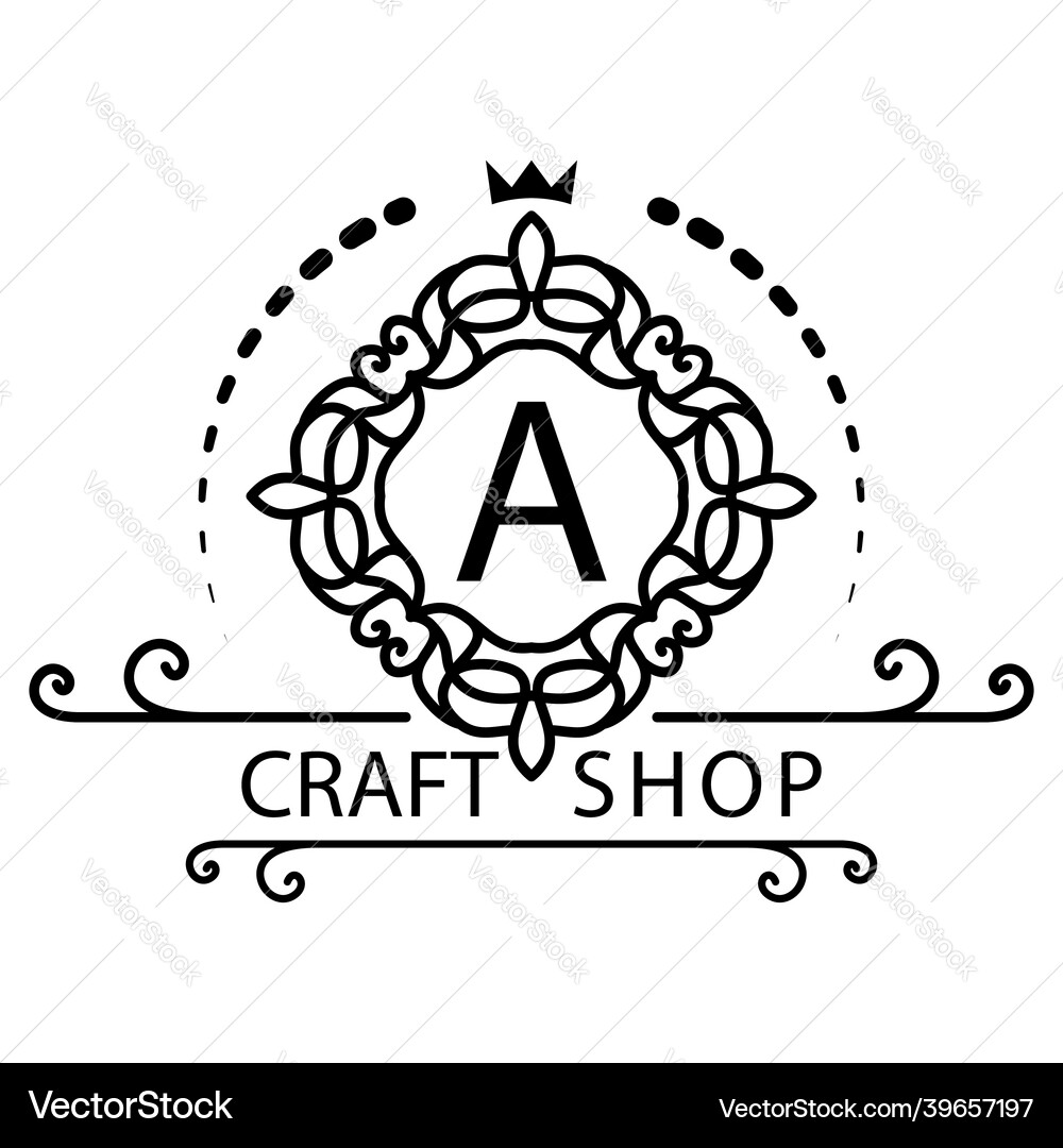 Elegant monogram or logo design template frame Vector Image