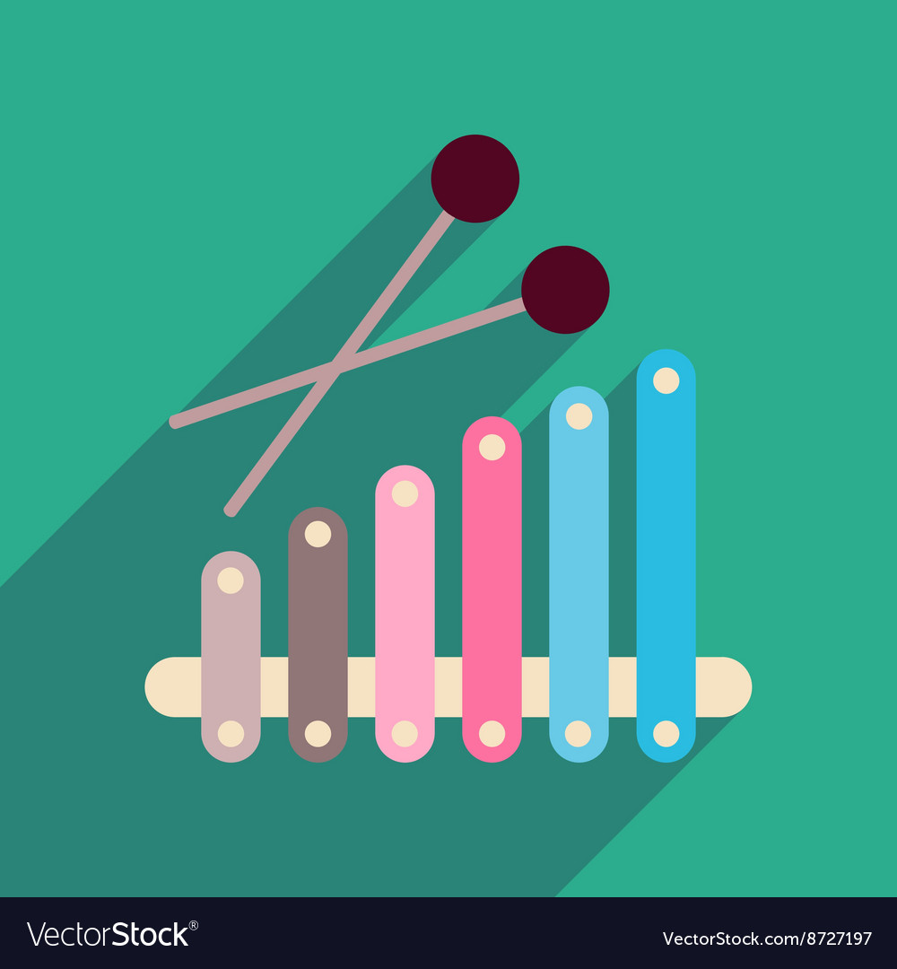 Flat web icon with long shadow instrument