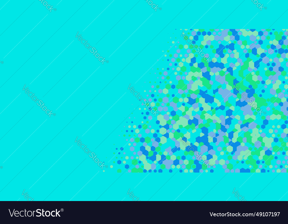 Geometric multi size hexagon with color