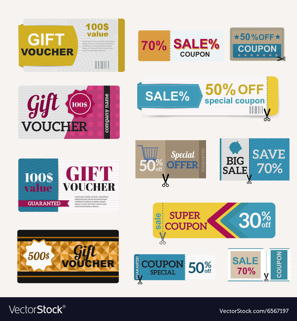 Gift voucher template Royalty Free Vector Image