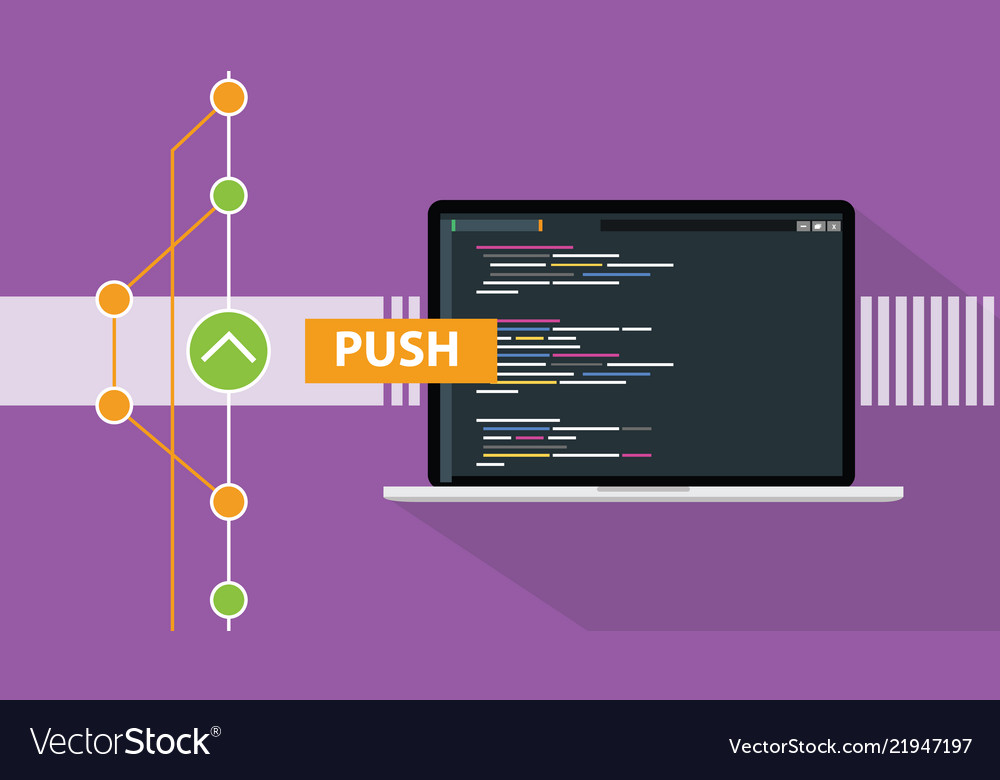 git-push-command-programming-technology-code-vector-image