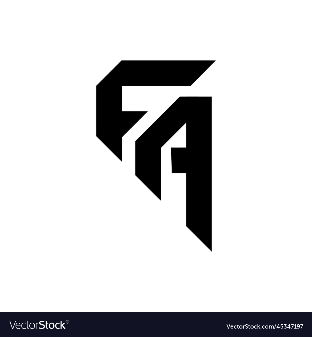 Modern fa logo Royalty Free Vector Image - VectorStock