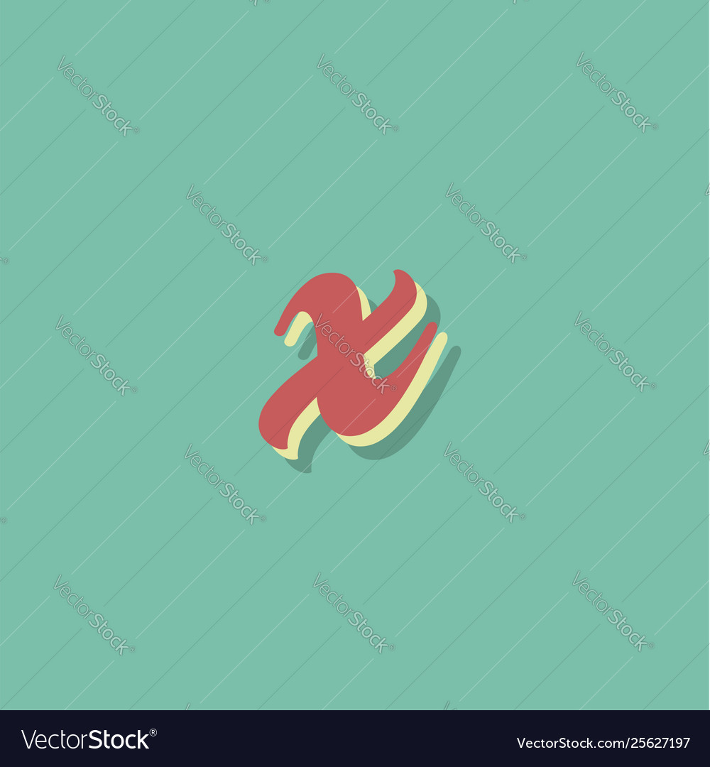 Retro character from a fontset vector image Retro character from a fontset