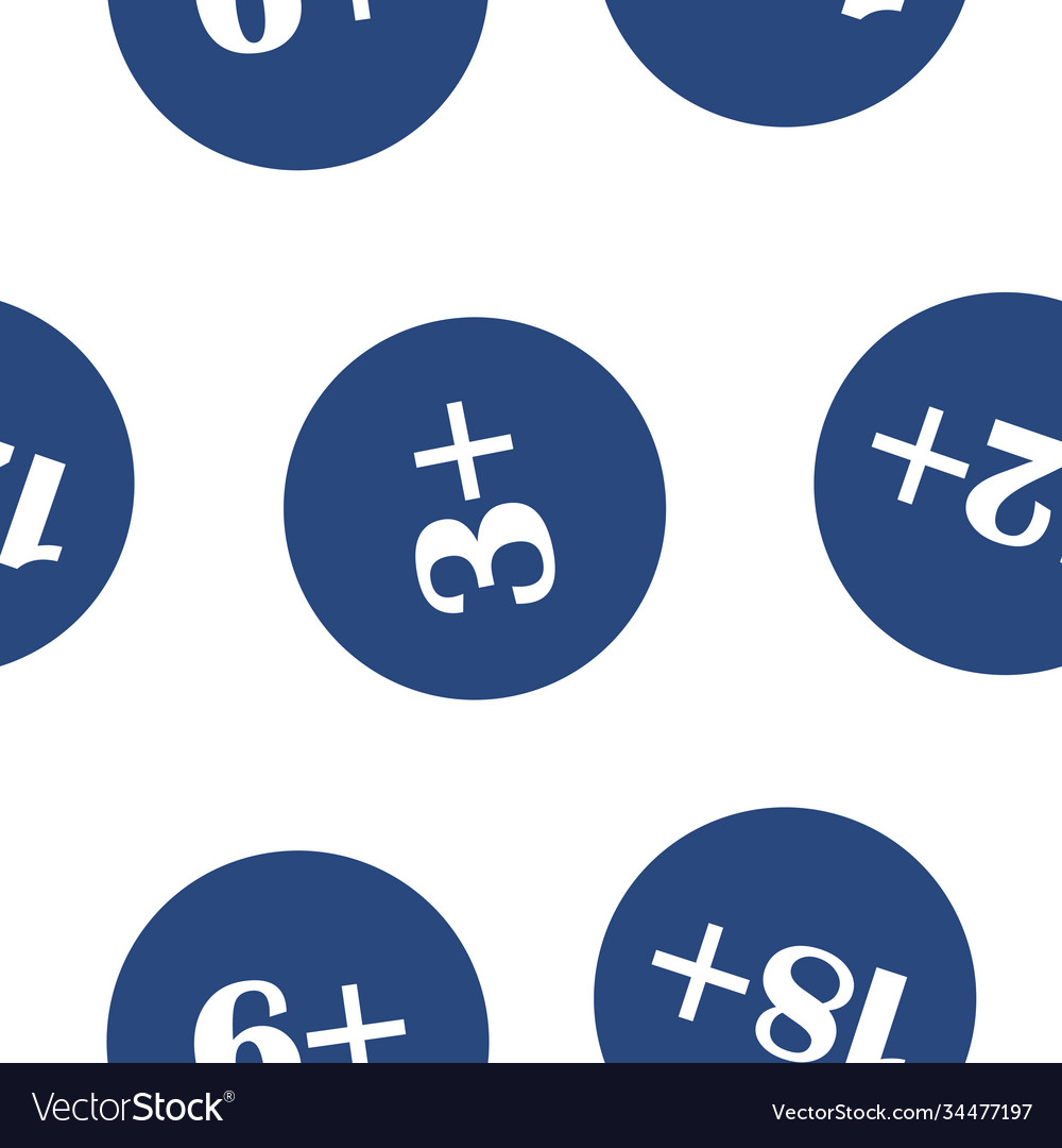 Set icon age restriction seamless pattern vector image Set icon age restriction seamless pattern