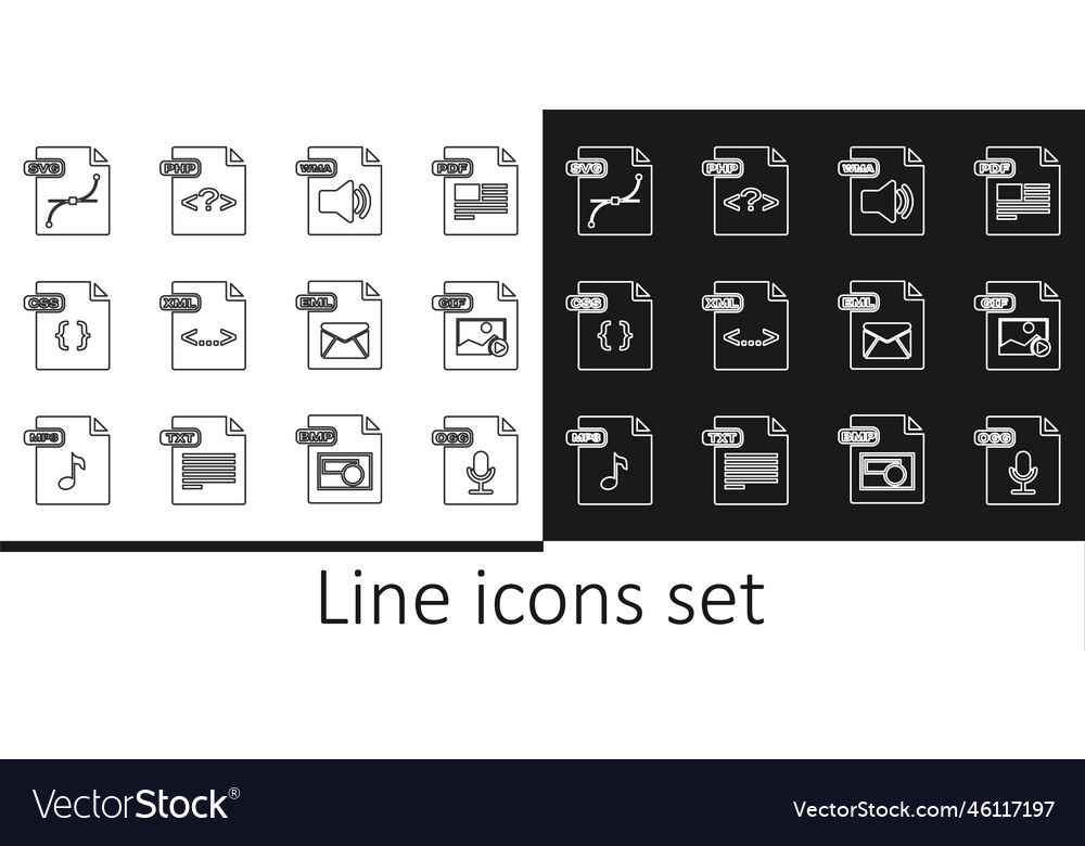 Zeile ogg Datei Dokument gif wma xml css vector image Zeile ogg Datei Dokument gif wma xml css