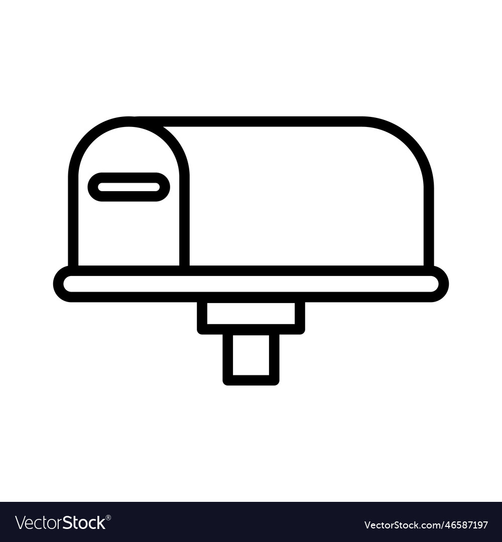 Simple mailbox icon vector image Simple mailbox icon