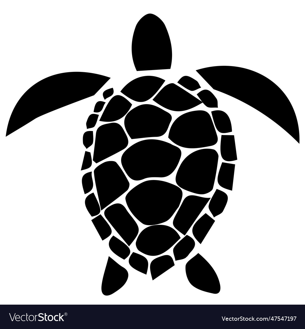 Turtle black icon Royalty Free Vector Image - VectorStock