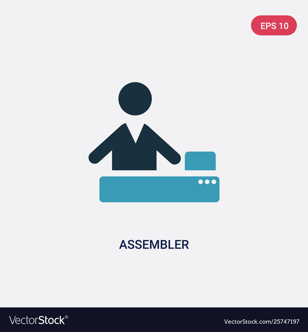 Two color assembler icon from people concept Vector Image Two color assembler icon from people concept