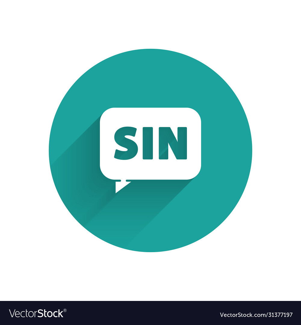 White mathematics function sine icon isolated Vector Image White mathematics function sine icon isolated