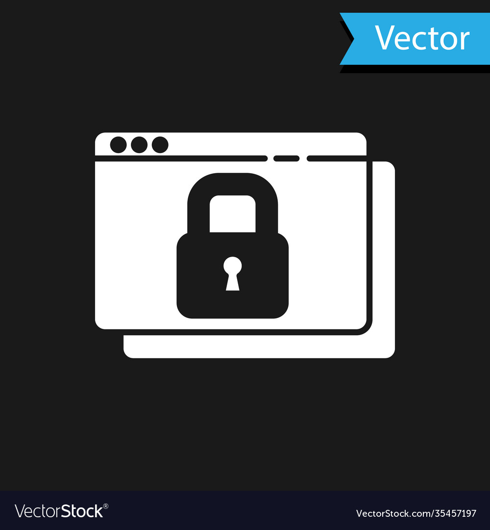White secure your site with https ssl icon vector image White secure your site with https ssl icon