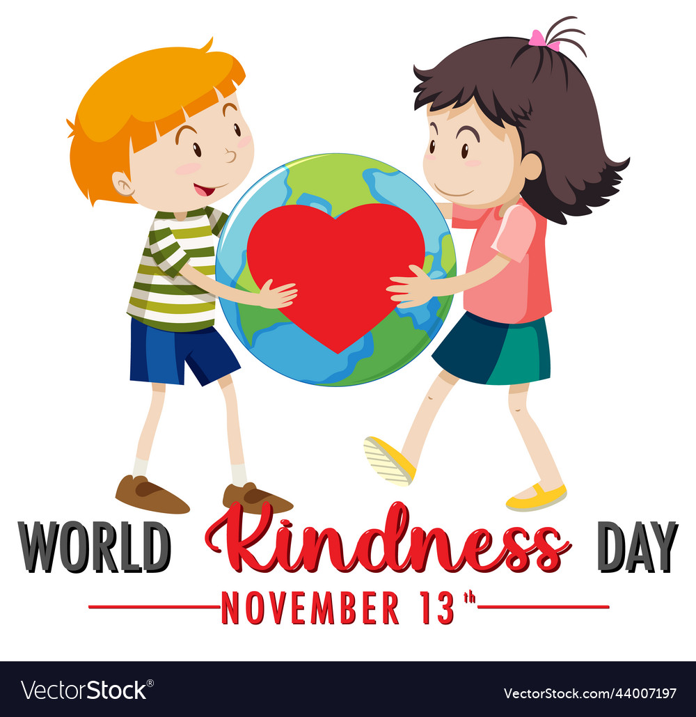 World kindness day poster design Royalty Free Vector Image