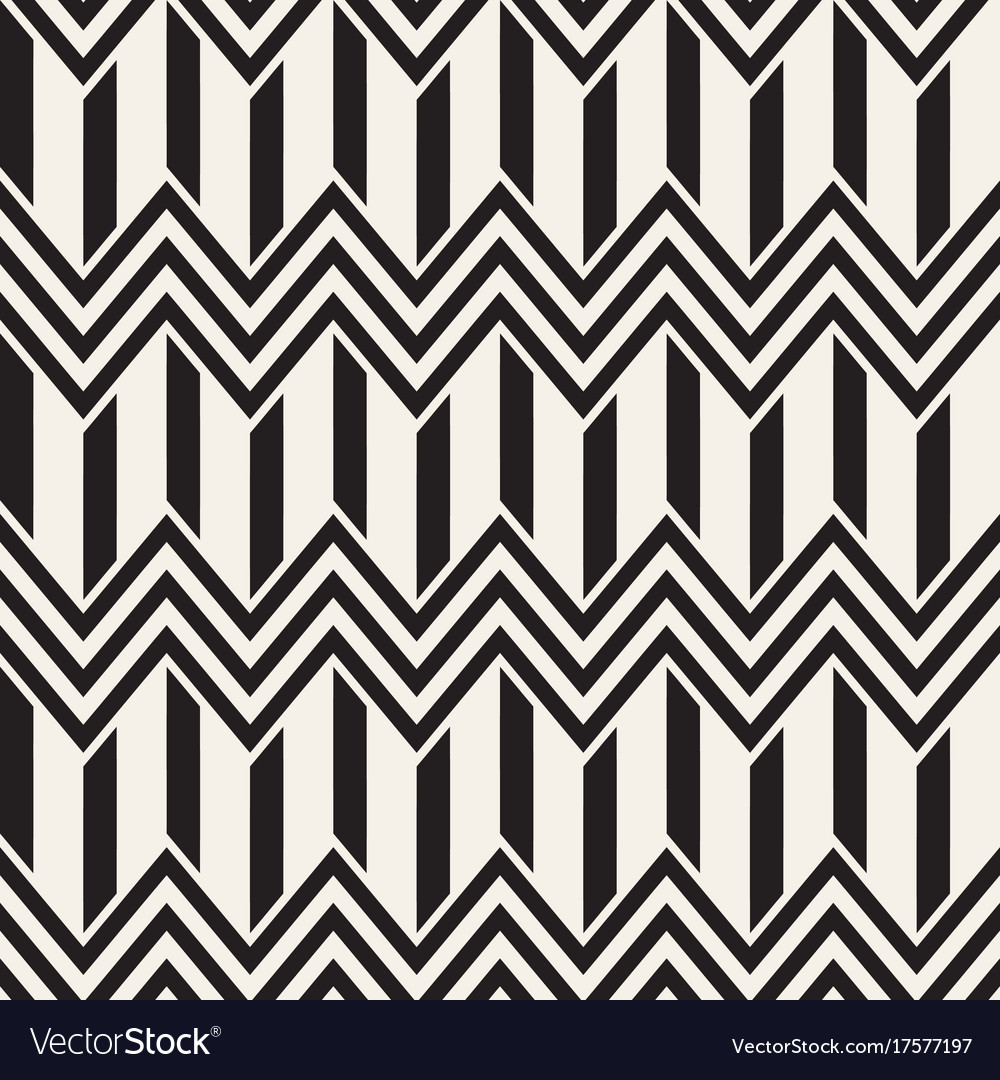 Zigzag Line Pattern - Monochrome