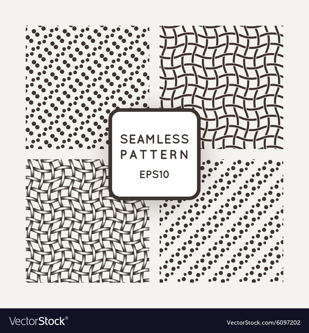 A set of four patterns in monochrome