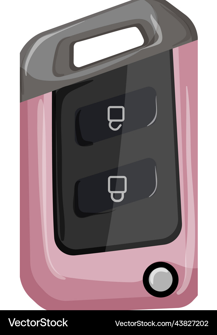 Alarm car key cartoon Royalty Free Vector Image