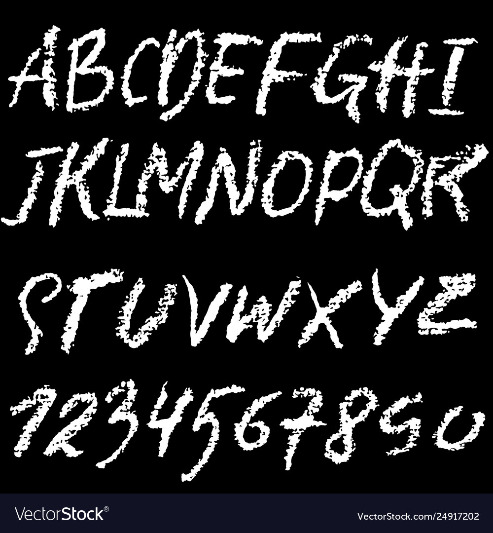 Chalk textured font grunge script on chalkboard