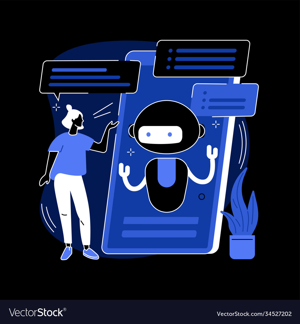 Chatbot virtual assistant abstract concept