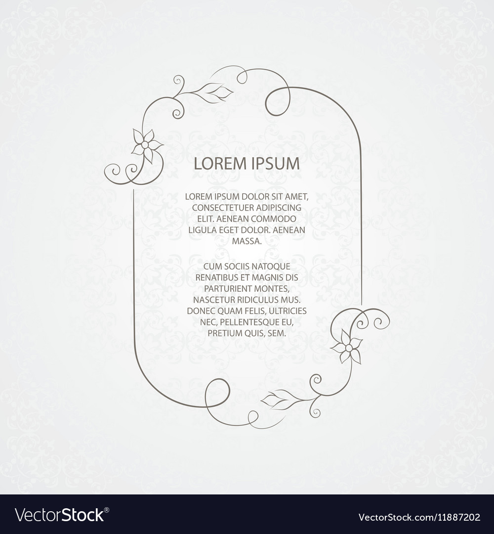 Decorative frame elegant element