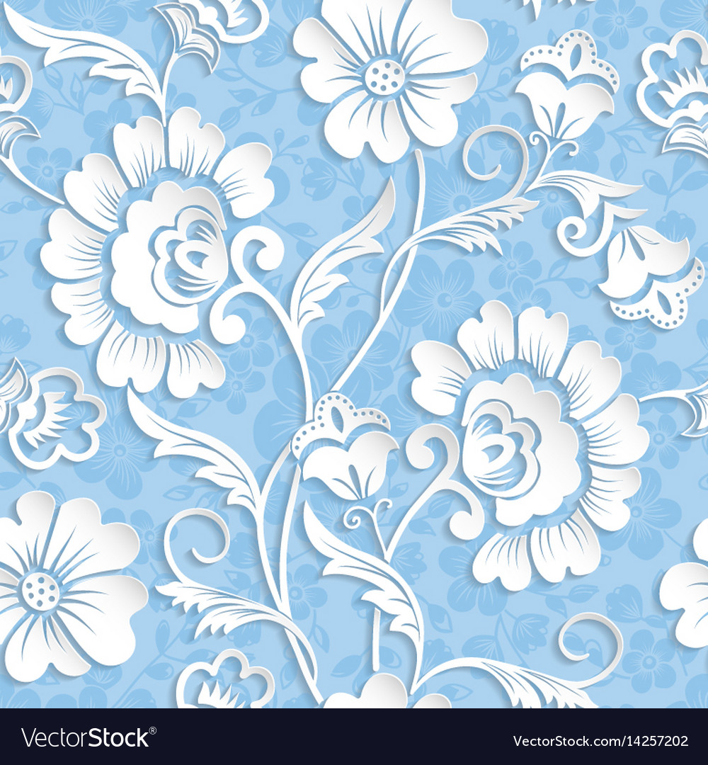 Flower seamless pattern element