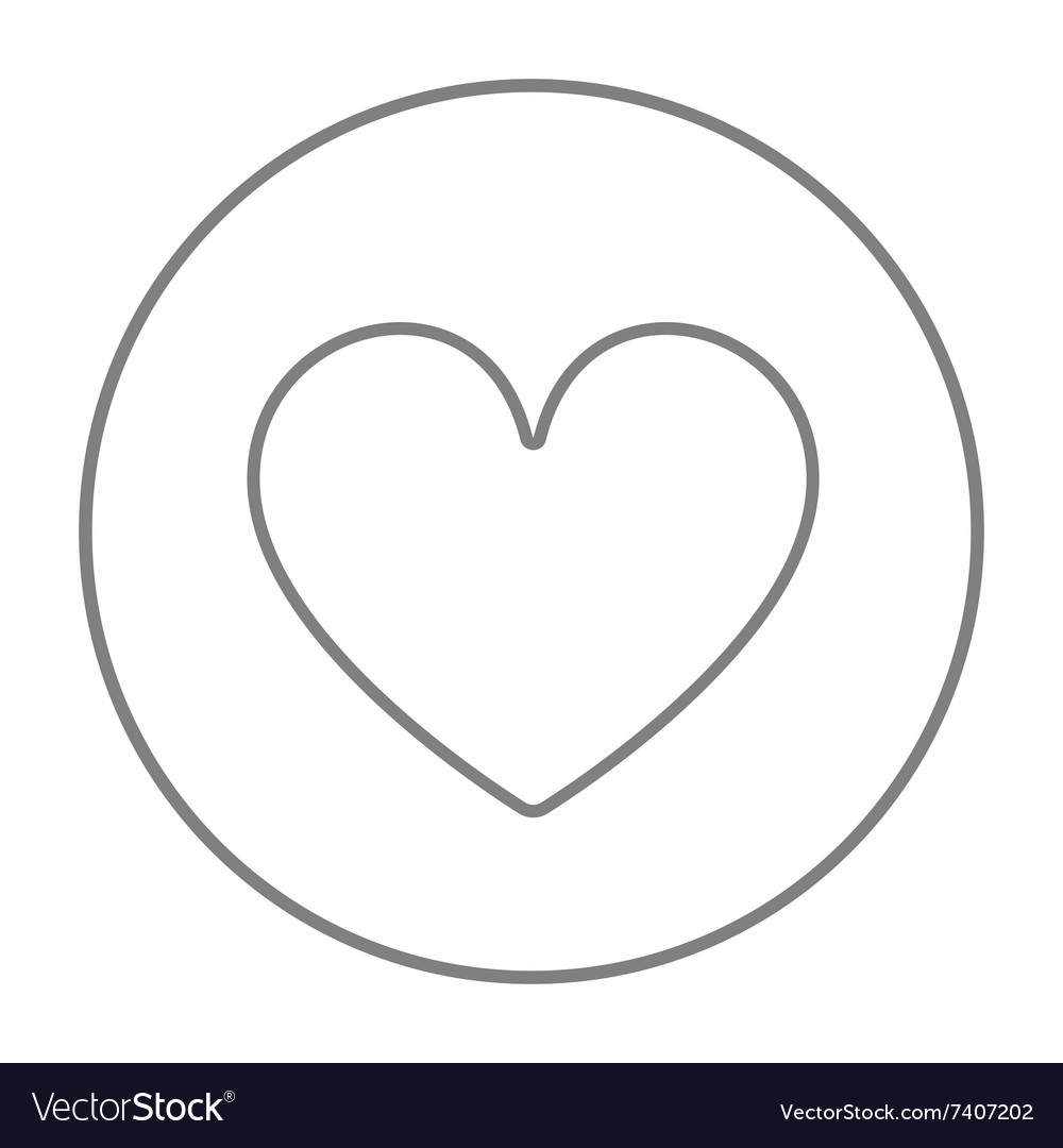 Heart sign line icon