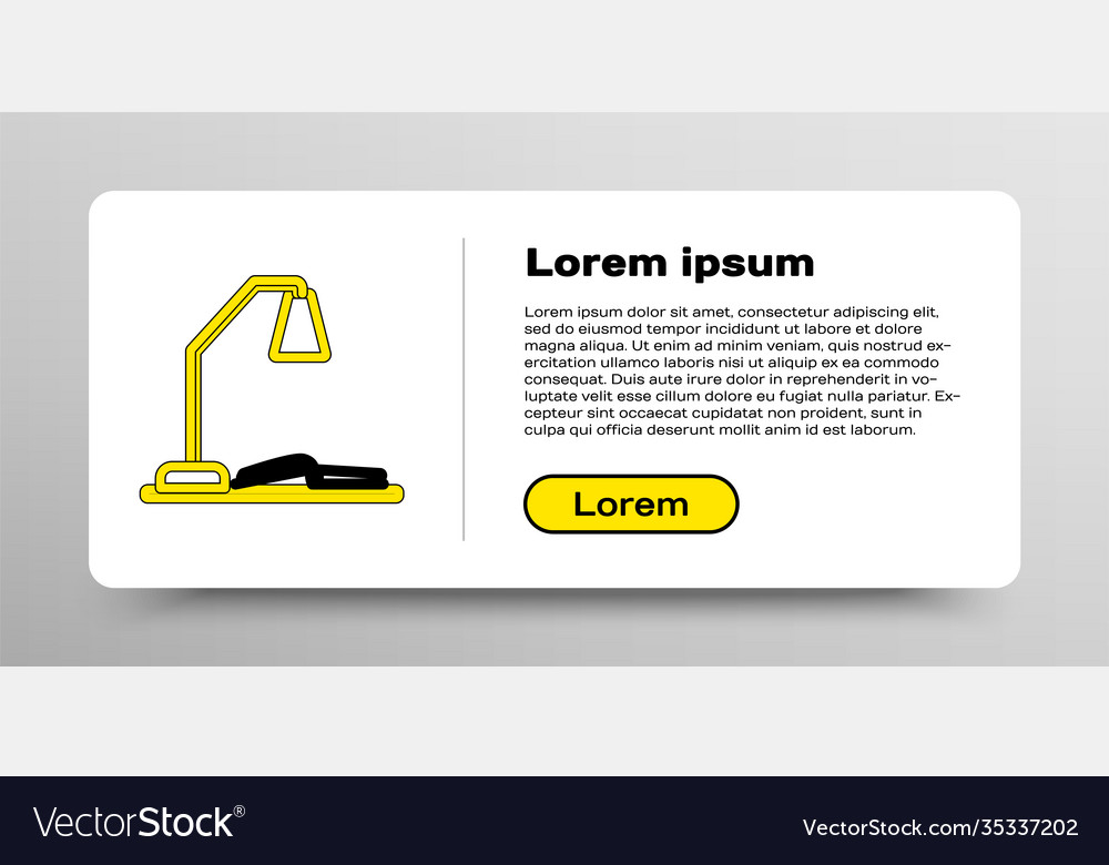 Line workplace with table lamp and open book icon vector image Line workplace with table lamp and open book icon