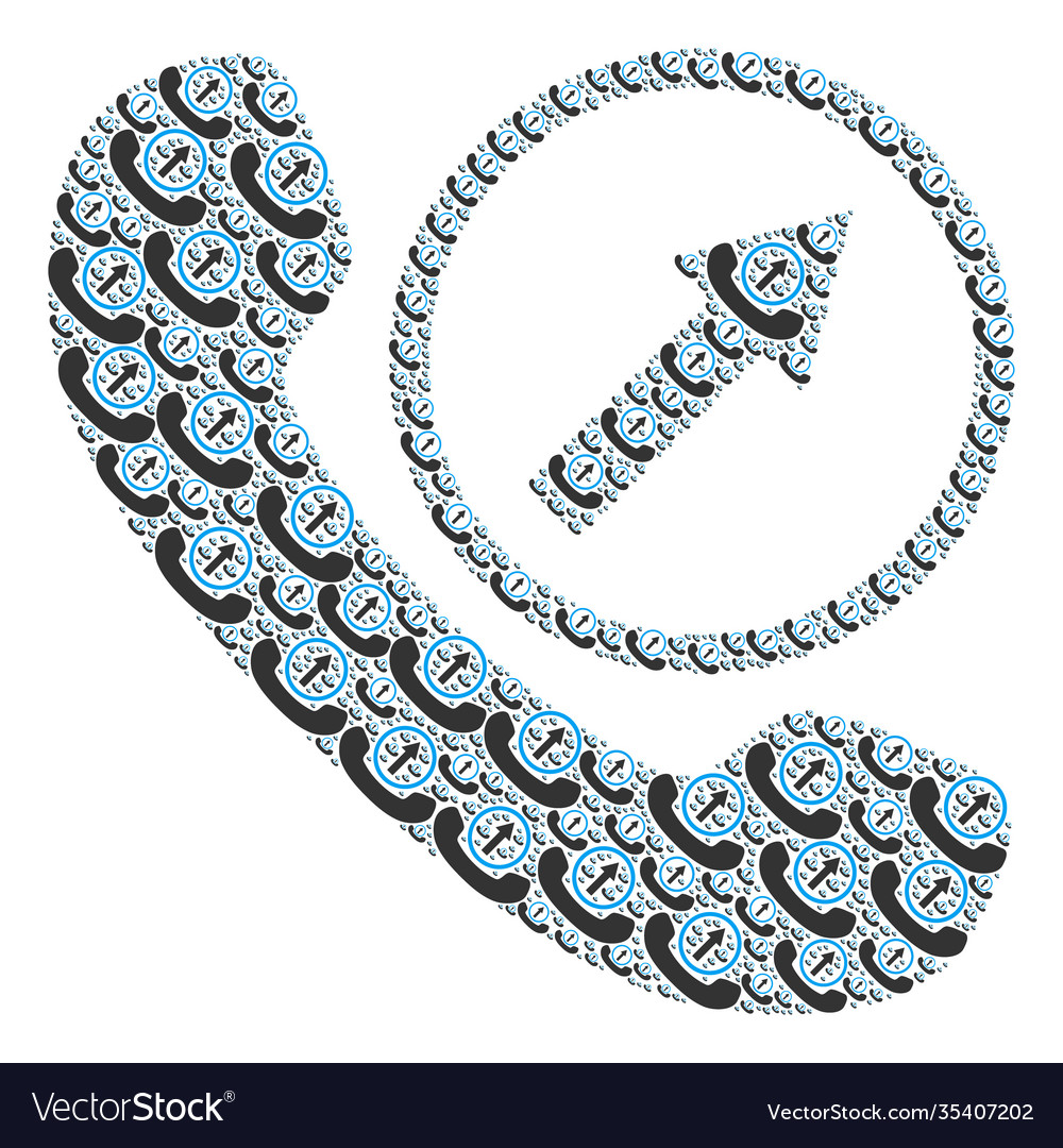 Outgoing call recursion composition itself vector image Outgoing call recursion composition itself