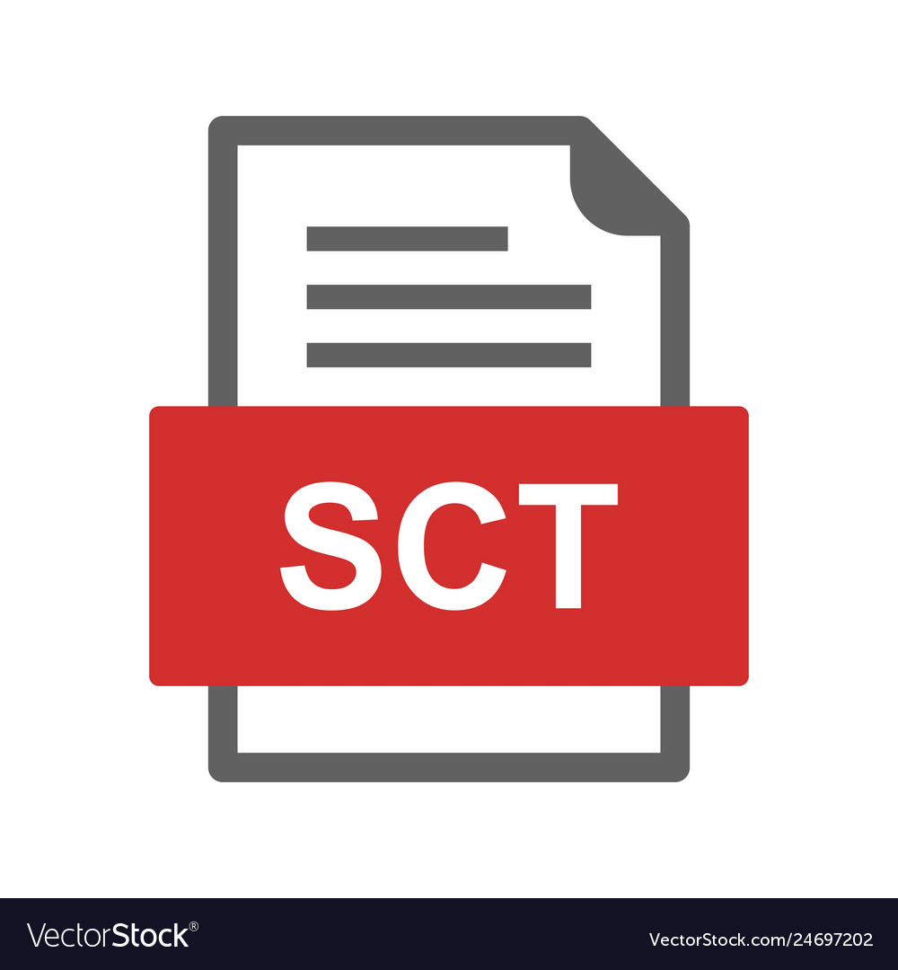 Sct file document icon Royalty Free Vector Image