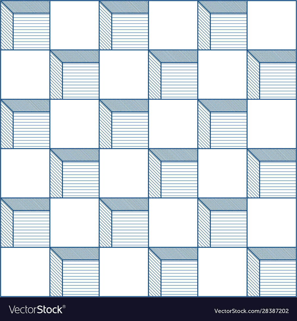 Seamless cube pattern abstract futuristic vector image Seamless cube pattern abstract futuristic