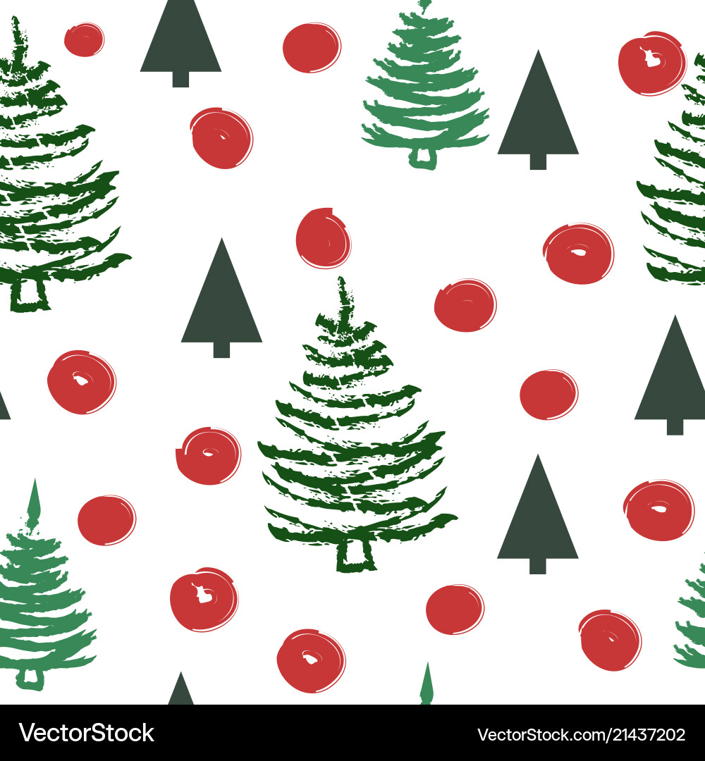 Seamless pattern with christmas trees Royalty Free Vector