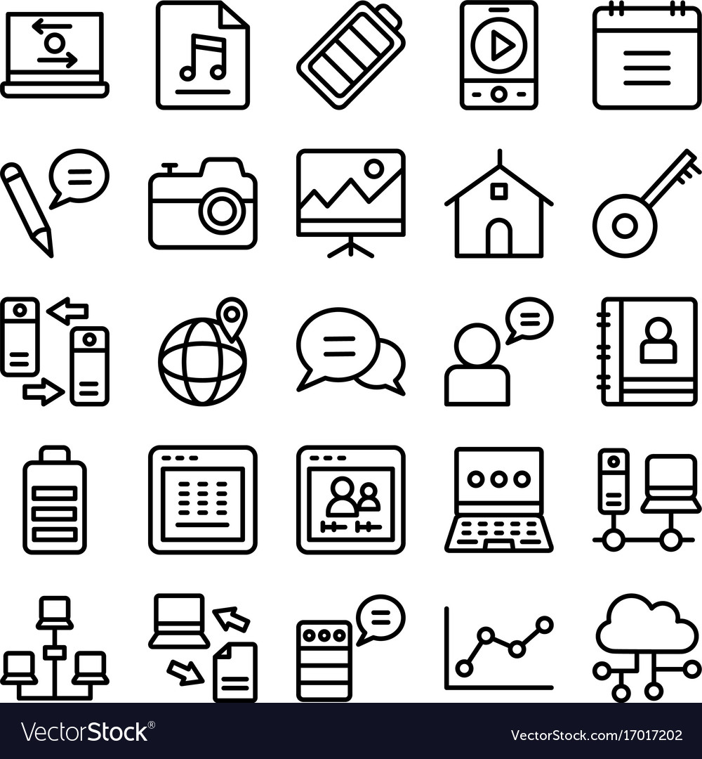 Web design line icons 10