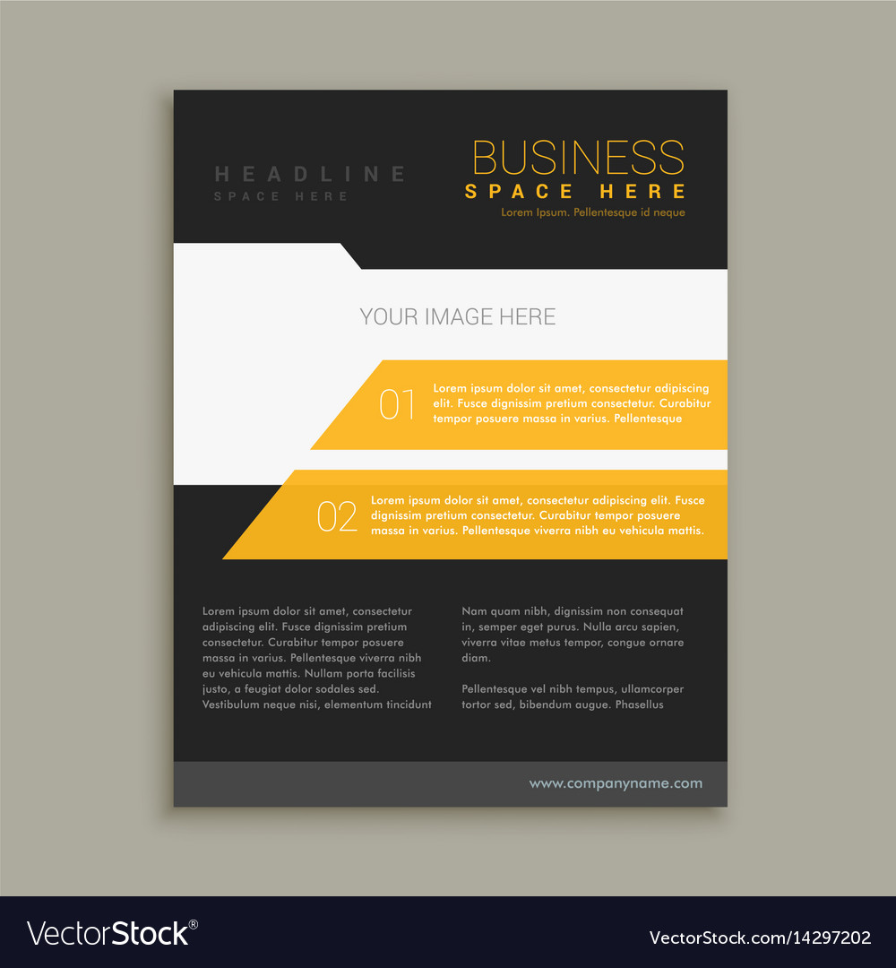 Yellow and black business brochure flyer poster