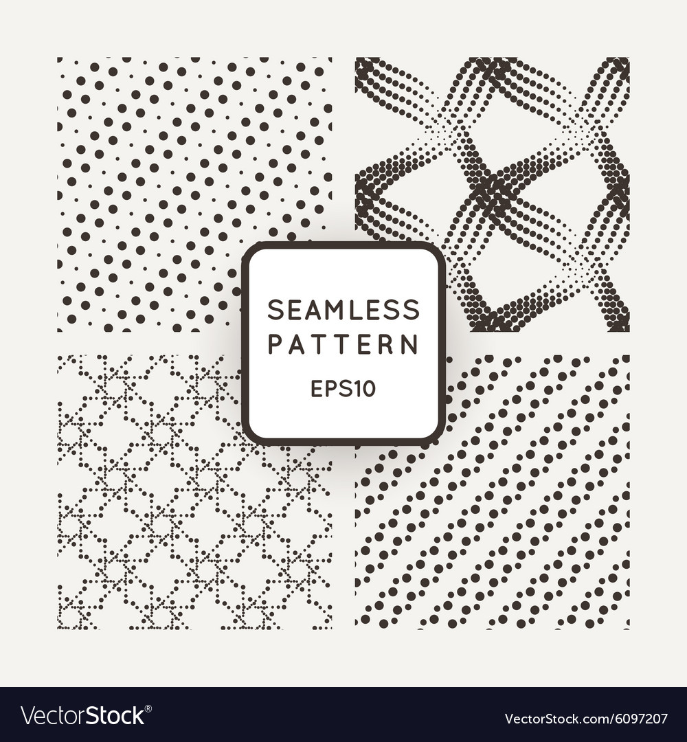 A set of four patterns in monochrome