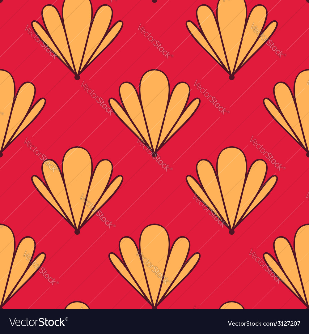 Abstract shell seamless pattern