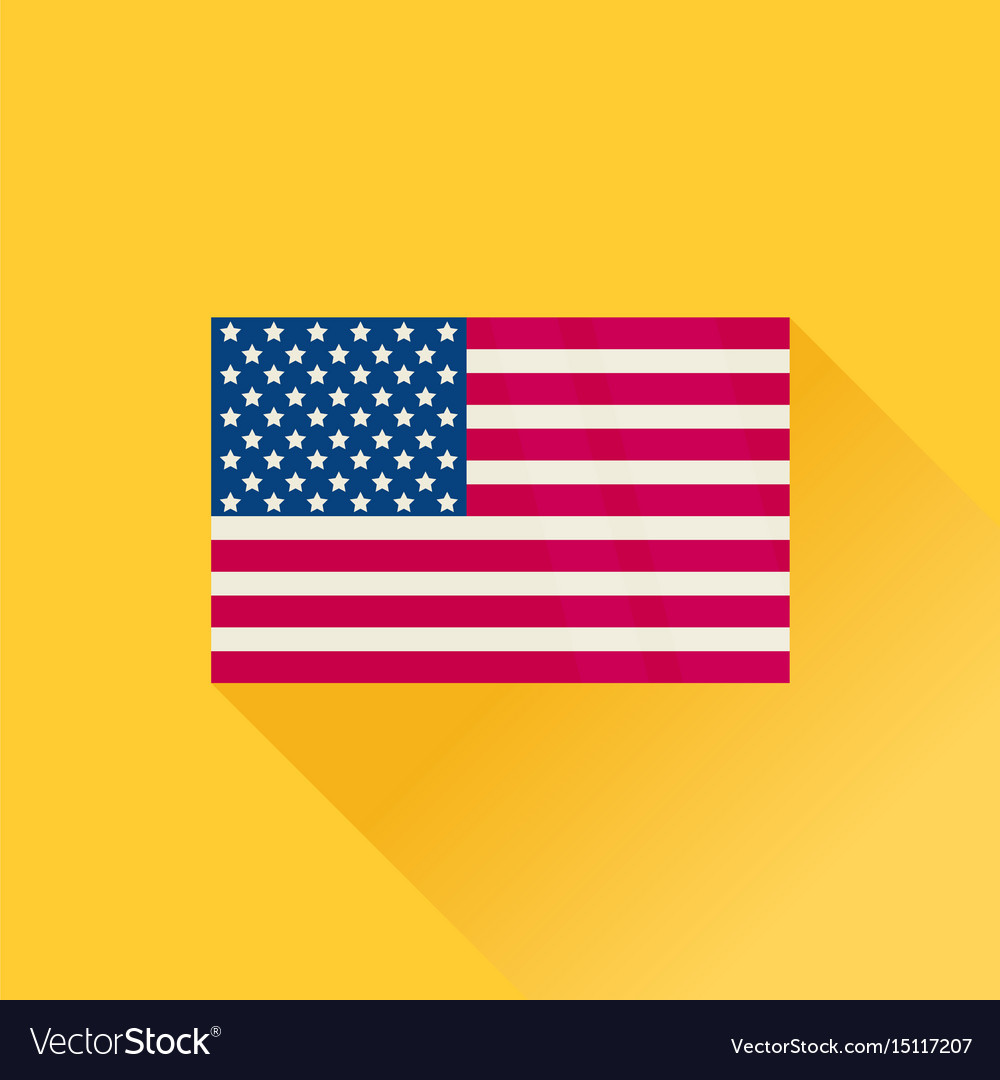 America flag american icon flat design