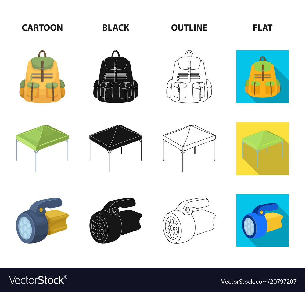 Awning fire and other tourist equipmenttent set