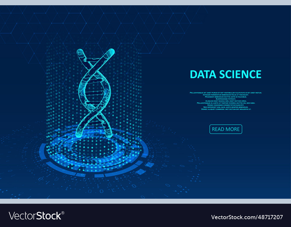 Big genomic data visualization vector image Big genomic data visualization