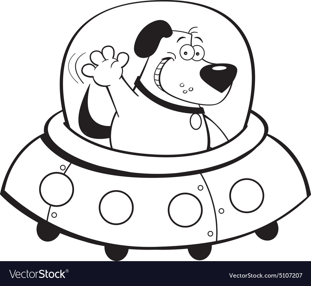 Cartoon dog inside a spaceship Royalty Free Vector Image Cartoon dog inside a spaceship Royalty Free Vector Image
