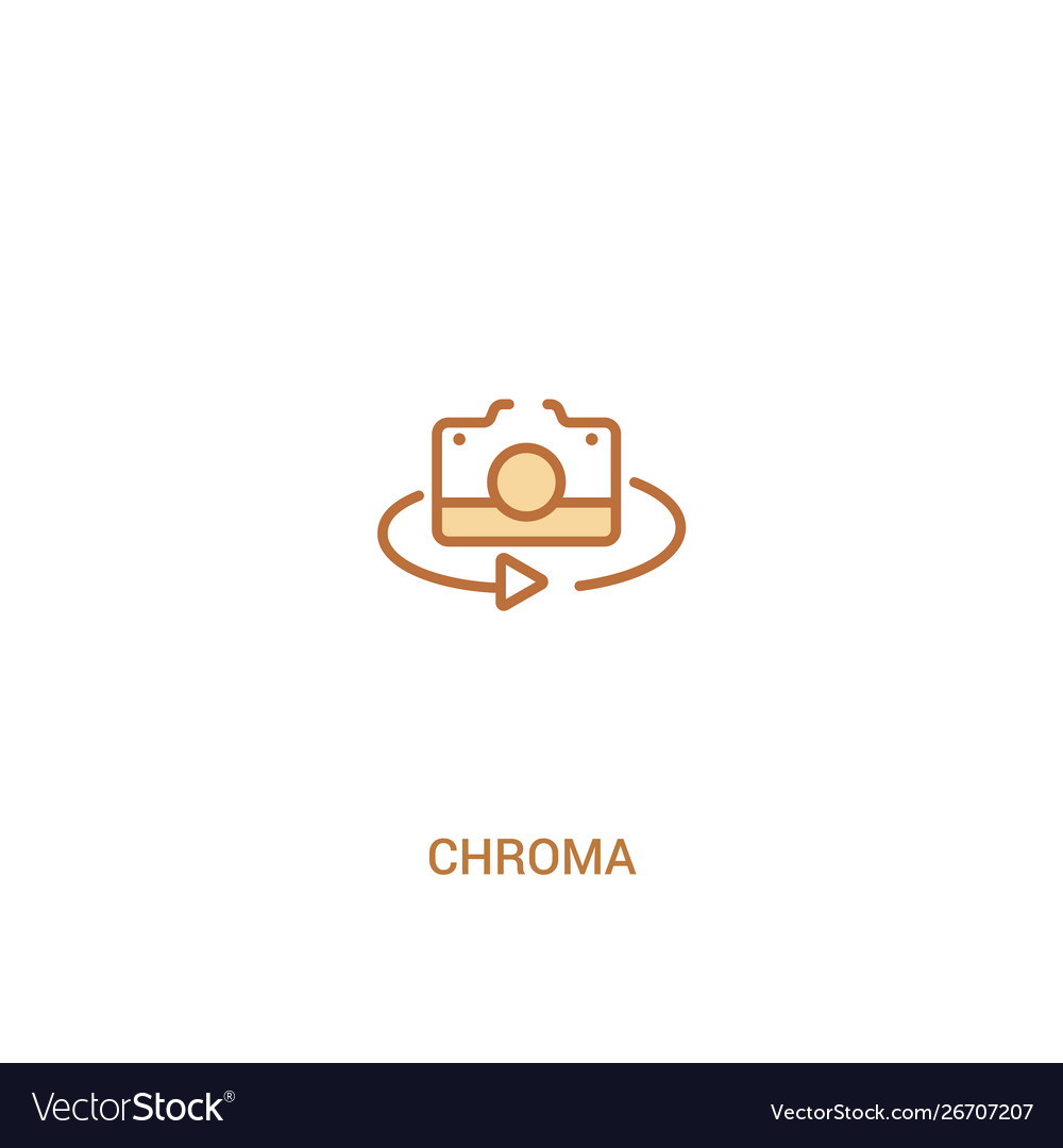 Chroma concept 2 colored icon simple line element Vector Image Chroma concept 2 colored icon simple line element