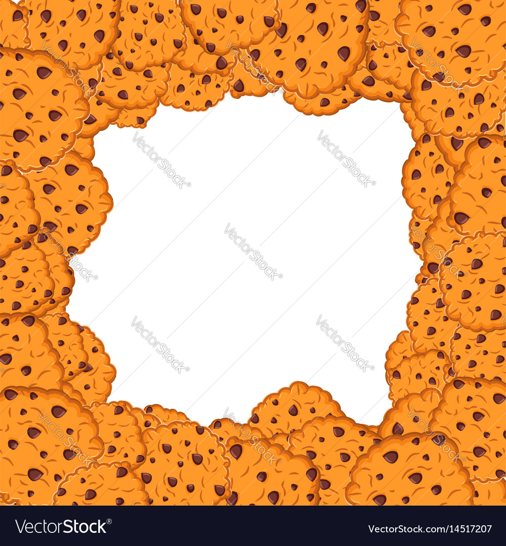 Cookies frame oat biscuits background sweet