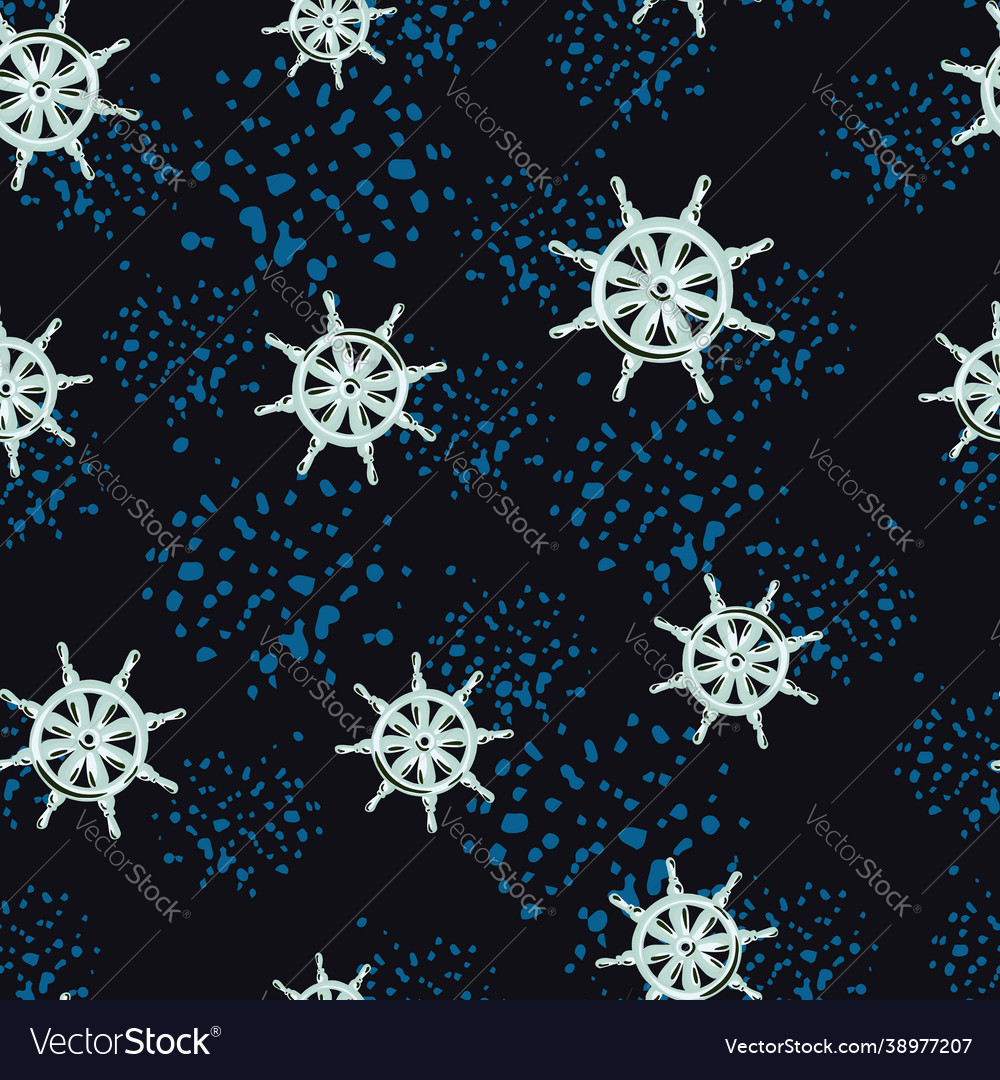 Decorative seamless pattern with random ship vector image Decorative seamless pattern with random ship