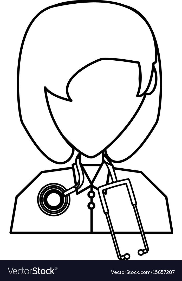 Doctor profile cartoon Royalty Free Vector Image