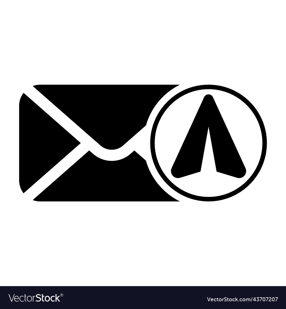Fast mail sending icon render new email vector image Fast mail sending icon render new email