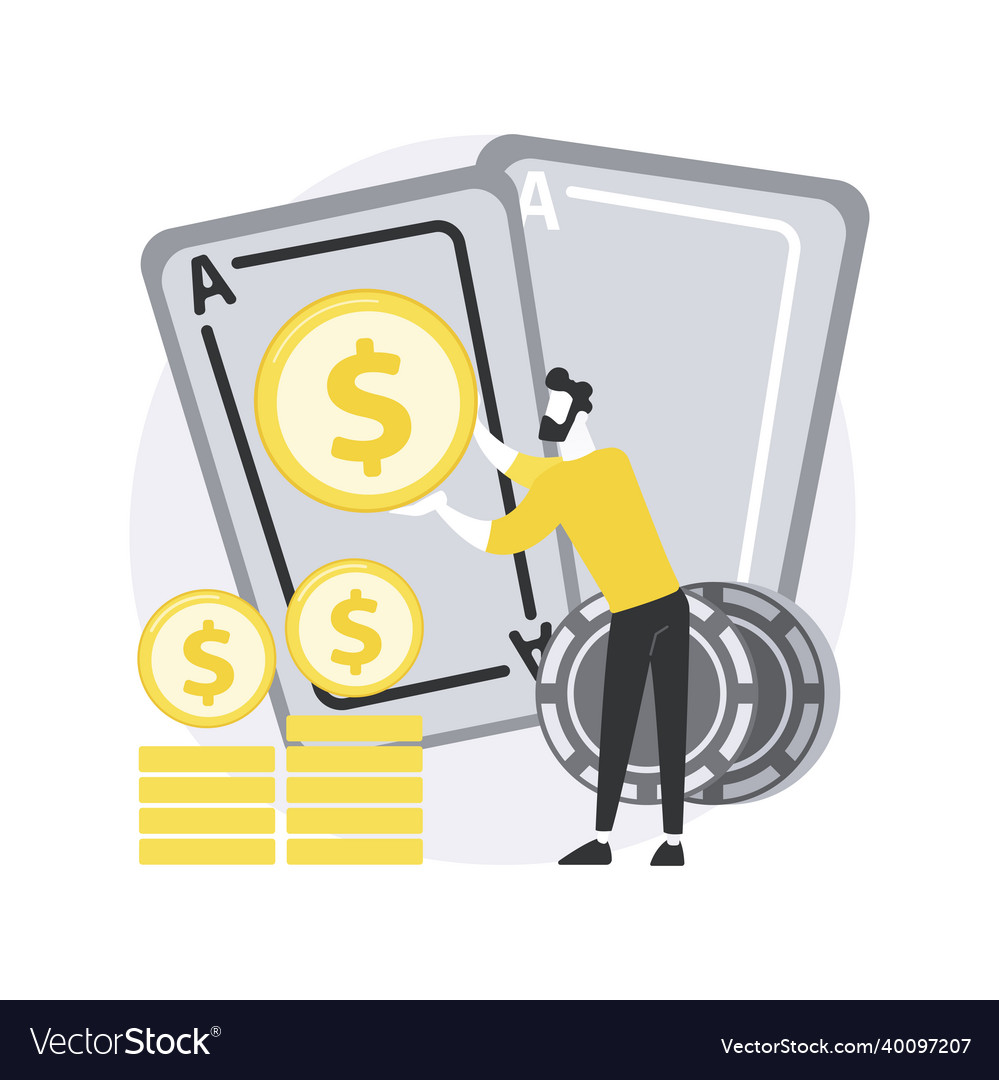 Gambling income abstract concept vector image Gambling income abstract concept