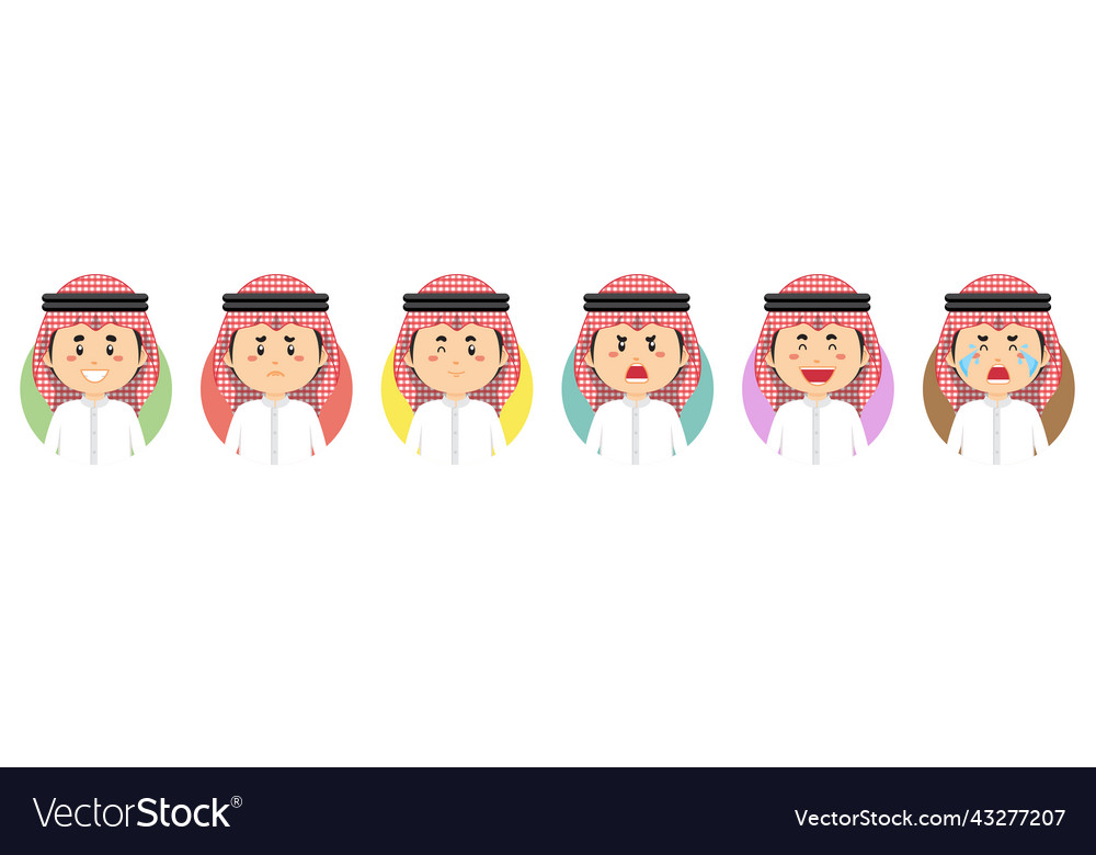 Jordania avatar with various expression