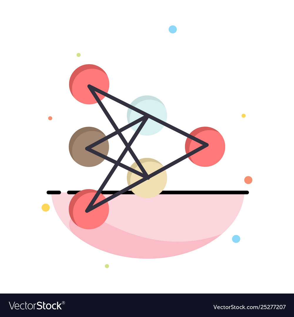 Learning deep algorithm data abstract flat color vector image Learning deep algorithm data abstract flat color