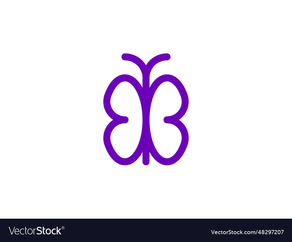 Letter bb butterfly logo design Royalty Free Vector Image