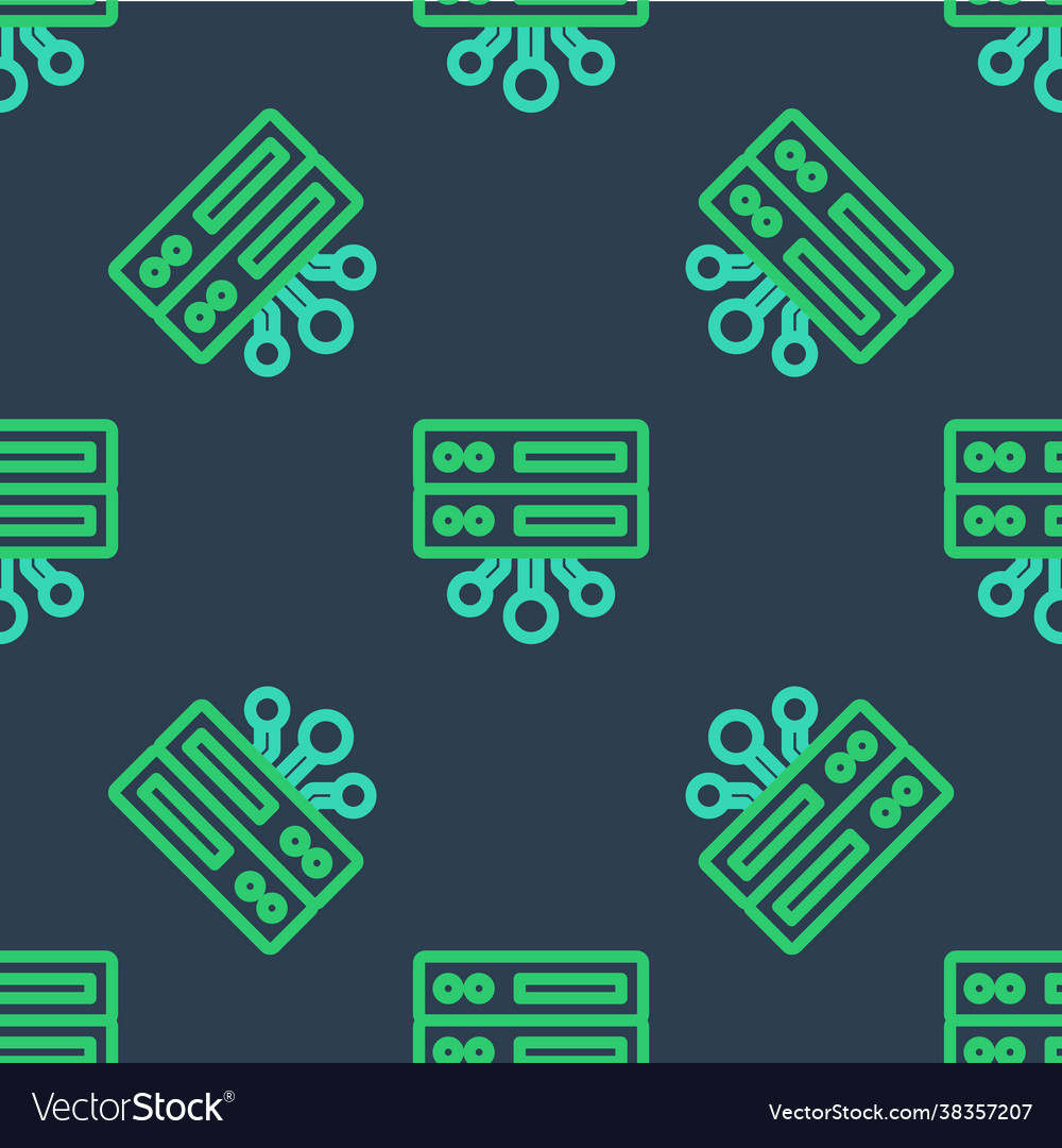 Line server data web hosting icon isolated vector image Line server data web hosting icon isolated