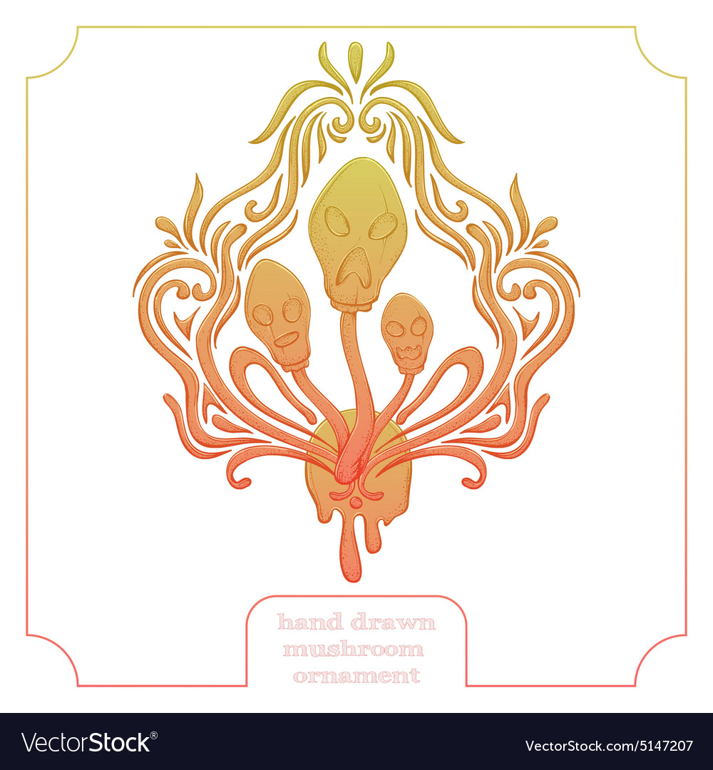 Mushroom and abstract pattern six