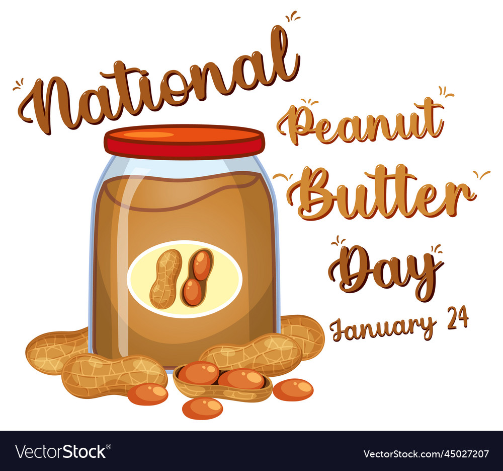 National peanut butter day banner design Vector Image