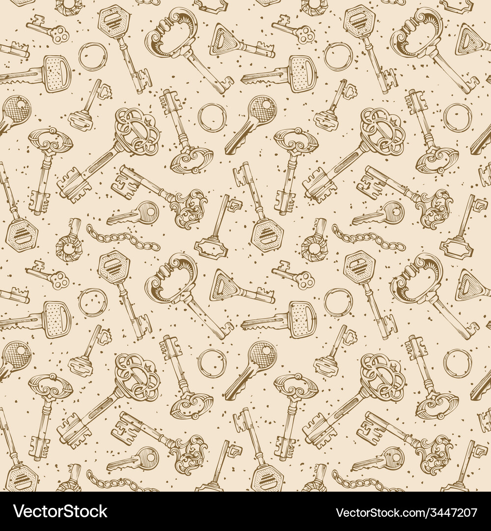 Seamless keys pattern Royalty Free Vector Image