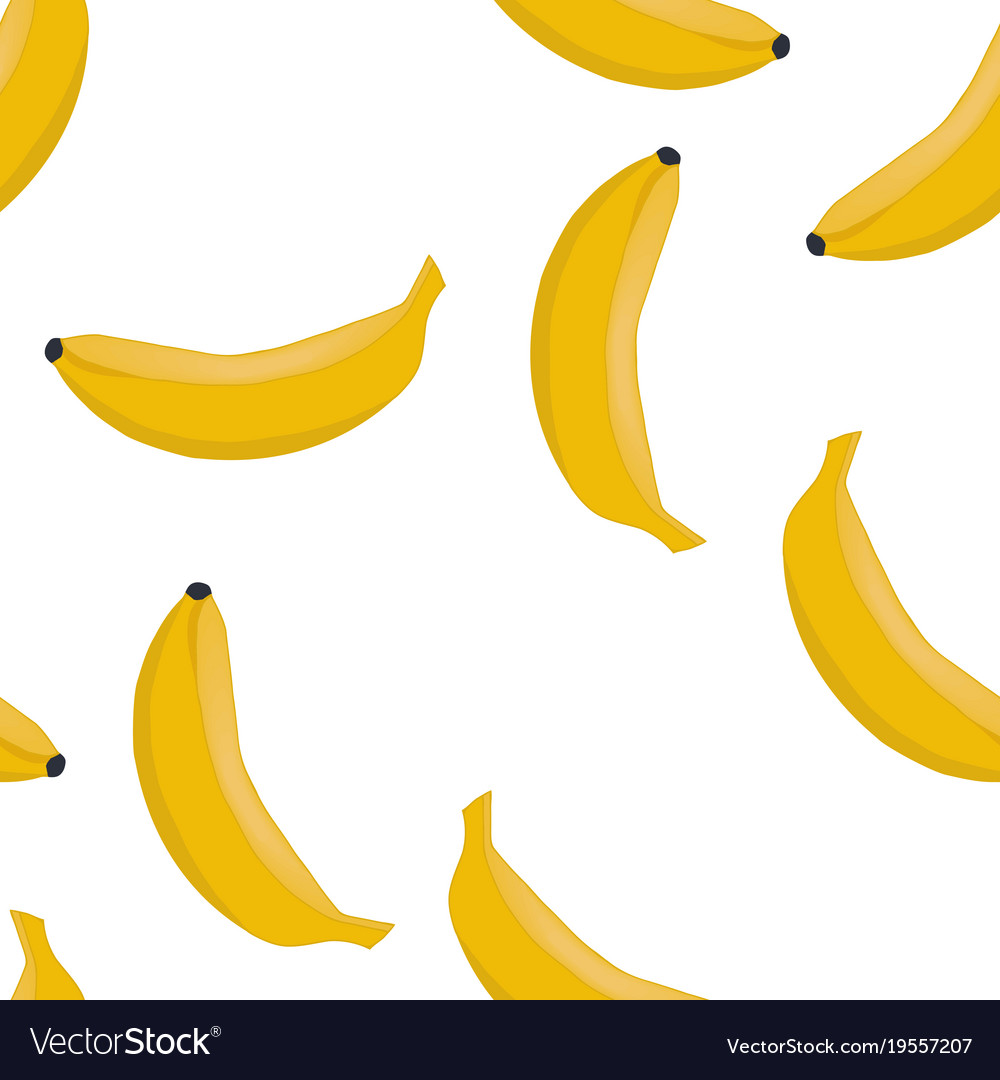 Seamless pattern with ripe bananas